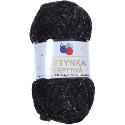 Příze Betynka třpytivá 411 černá