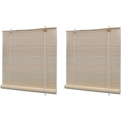 SHUMEE Zatemňovací rolety z přírodního bambusu 2 ks 120 x 160 cm