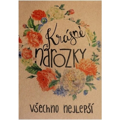 Baloušek Přání BeBechy A5, kraft - Krásné narozky