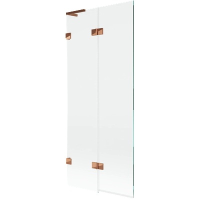 Mexen Lunar L вана параван с 2 крила, ляв 80 x 150 cm, прозрачен, розово злато - 897L-080-100-60-00-L (897L-080-100-60-00-L)