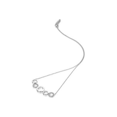 Hot Diamonds Elegantný strieborný náhrdelník s diamantom a topazmi balance DN164