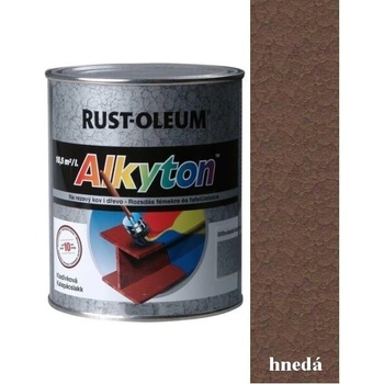 Rust Oleum Alkyton Kladivková farba na hrdzu 2v1 Hnedá 750 ml