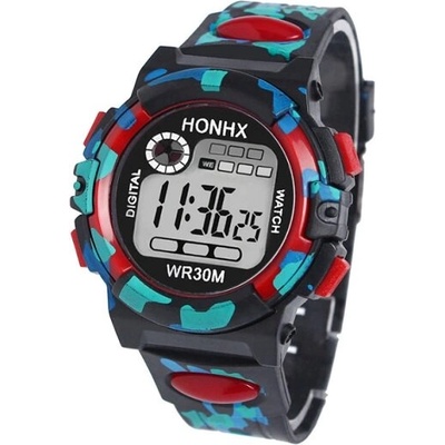 HONHX Детски часовник honhx shock, Дигитален, Червен (honhx-62003-red)