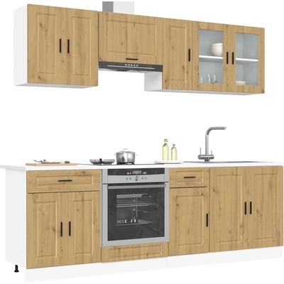 vidaXL Комплект кухненски шкафове от 8 части Kalmar, инженерно дърво (3314850)