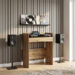 vidaXL DJ маса Дъб артизан 102 x 45 x 102 см Инженерна дървесина (8006747)