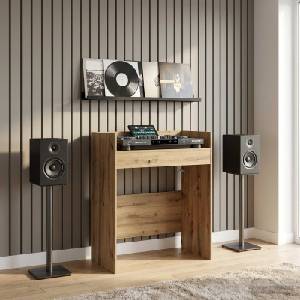 vidaXL DJ маса Дъб артизан 102 x 45 x 102 см Инженерна дървесина (8006747)