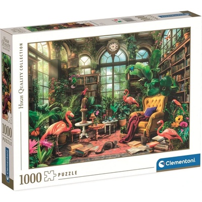 Clementoni - Puzzle The Greenhouse Library - 1 000 piese
