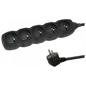 Esperanza power strip 5 sockets 1.5m black