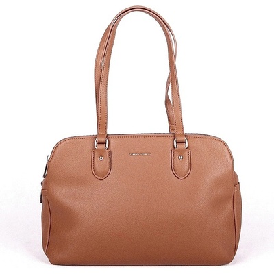 David Jones Tříoddílová kabelka na rameno CM6794 hnědá