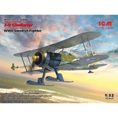 ICM Gloster J 8 Gladiator Swedish WWII Fighter 1:32