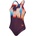 Speedo Бански костюм Speedo Women's Digital Printed Medalist One Piece Swimsuit - Plum/Red
