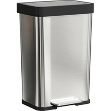 Homcom Kuchyňský odpadkový koš 60 l s pedálem stříbrný