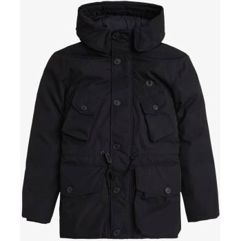 Fred Perry Анорак Fred Perry Men's Patch Puffer Hooded Thigh Length Parka - Black 102