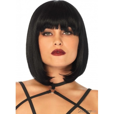 Leg Avenue Paruka s ofinou Short Natural Bob - černá, krátká