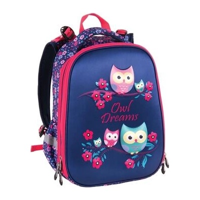 PULSE Раница Anatomic Cube - Owl Dreams, синьо-червена (122157)