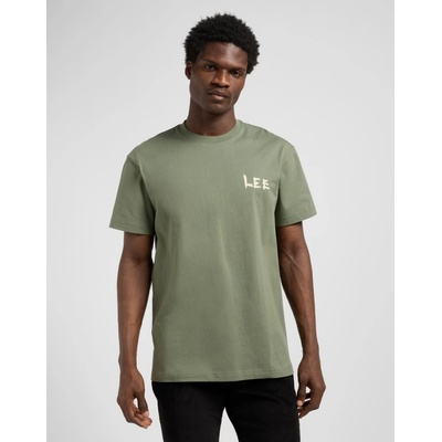 Pánské triko Lee Elevated Essential Logo Tee 112370701 Olive Stone