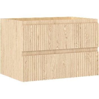 Mexen Rivel шкаф за баня под мивка 70 см, 2 чекмеджета, оребрен, дъб - 91A20-07047-2-BFF81 (91A20-07047-2-BFF81)