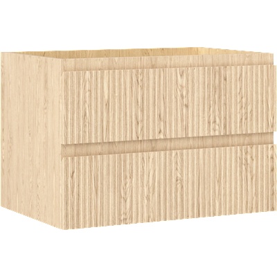 Mexen Rivel шкаф за баня под мивка 70 см, 2 чекмеджета, оребрен, дъб - 91A20-07047-2-BFF81 (91A20-07047-2-BFF81)