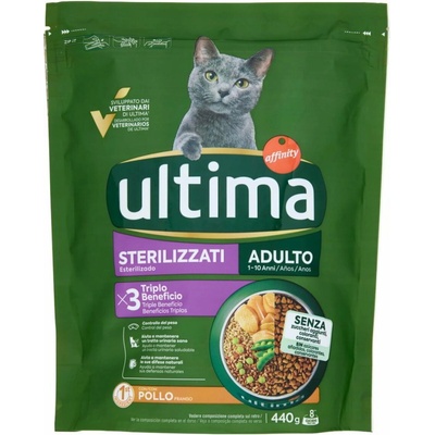 Ultima krmivo s kuracím mäsom pre sterilizované mačky 440 g
