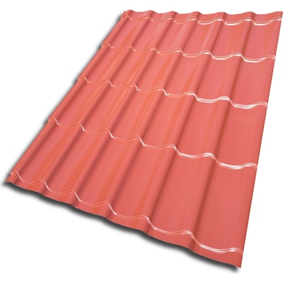 Blachotrapez Kingas Eco Plus 0,5 x 1195 x 1530 mm Polyester Standard červenohnedá 1 ks