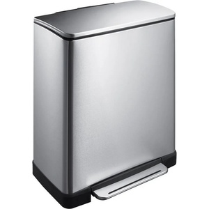 EKO 28 + 18 л. кош за отпадъци цвят матиран инокс ЕКО от серия e-cube (eko926846matts/s)
