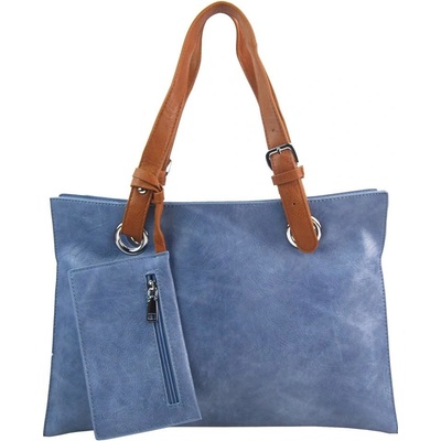 Barebag Moderná dámska kabelka cez rameno denim modrá