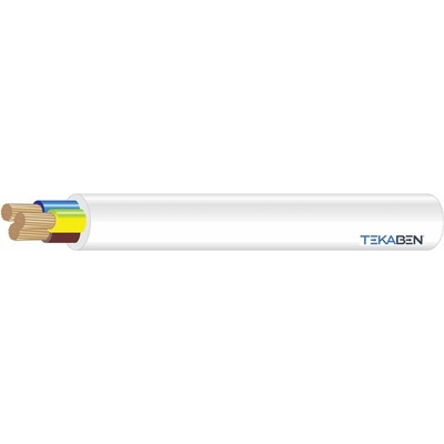 Tekaben H05VV-F 3x 1 mm² bílý 5 m