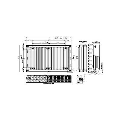 Woodcote Technoline VK 33 400 x 2600 mm