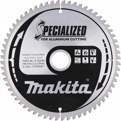 MAKITA Kotouč na řezání hliníku -5° SPECIALIZED 216x30 64Z B-33299