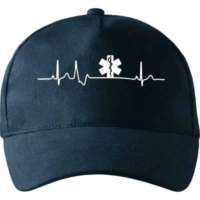 EKG rescue so zahnutým šiltom a mosaznou sponou Tmavomodrá takmer čierna