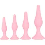 SuperLove Anal Trainer Kit Silicone Butt Plugs Pink 4 Pack