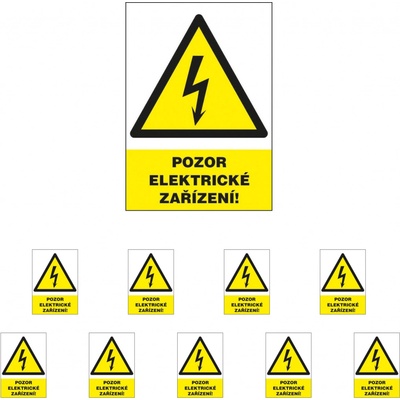 Walteco Pozor elektrické zařízení 50x80mm, samolepka Množství: 10 ks , 20012BP2