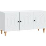 vidaXL ТВ шкаф Бяло 99 x 34, 5 x 50 см Инженерна дървесина (894255)