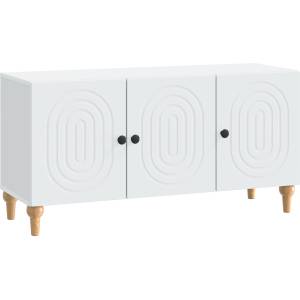vidaXL ТВ шкаф Бяло 99 x 34, 5 x 50 см Инженерна дървесина (894255)