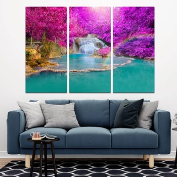 Art gift Декоративен панел за стена Erawan waterfall