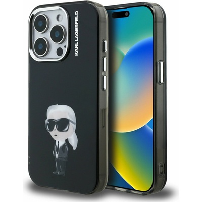 KARL LAGERFELD IML Aquarelle Karl Заден Калъф за iPhone 15 Pro Black Karl Lagerfeld | Cheren | ЖЕНИ | UNI