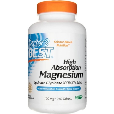 Doctor's Best Účinné vstrebávanie horčíka 100 mg 240 tabliet