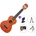 Mahalo ML2OS SET Orange Sunset Fade Концертно укулеле (ML2OS-SET)
