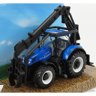 Bburago New holland T7.315 Tractor 2016 Modré Dřevo 1:50
