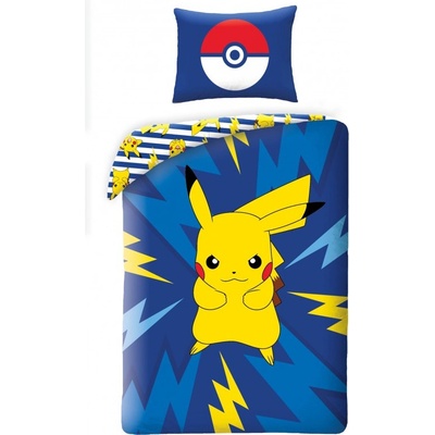 Halantex bavlna obliečky Pokémon Pikachu motív Bleskový šok 100% bavlna 70x90 140x200