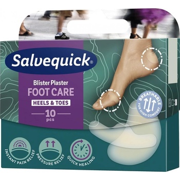 Salvequick Foot Care Blister náplasť na pľuzgiere 10 ks