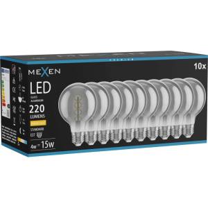 Mexen Vintis 10x LED крушка с нажежаема спирала E27, G80, 4W, Топла - 2700K, 220 lm, димно (L165-E27-0427-70x10)