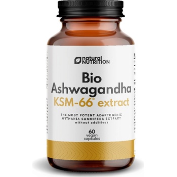 Natural Nutrition Bio Ashwagandha KSM-66 kapsuly 60 kapsúl