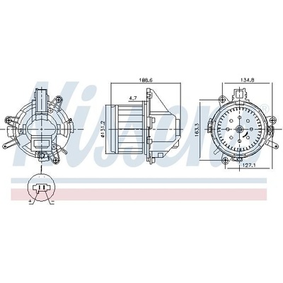vnitřní ventilátor NISSENS 87596