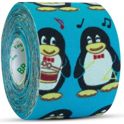 BB Tape Kineziologický tejp pro děti tučňák modrý 5 cm x 5 m