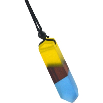 Amparo Miranda Prívesok Miranda Resin Wood ES171 Blue Yellow