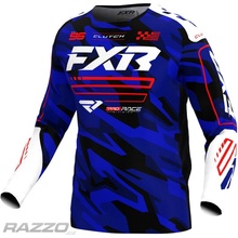 FXR Youth Clutch Jersey Blue Camo Red 2025