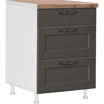 Matis Кухненски шкаф долен с три чекмеджета contempo d60 3f сив