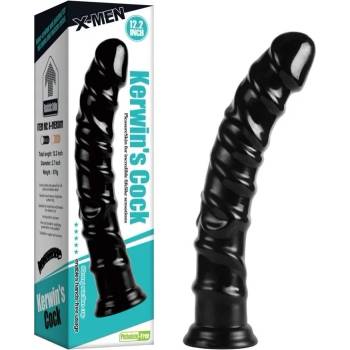Image 1 of Черно дилдо с релефни издатини, 31см. - X-Men Kerwin’s Cock (XMEN000036)