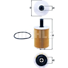 Olejový filter MAHLE ORIGINAL OX 188D (OX188D)